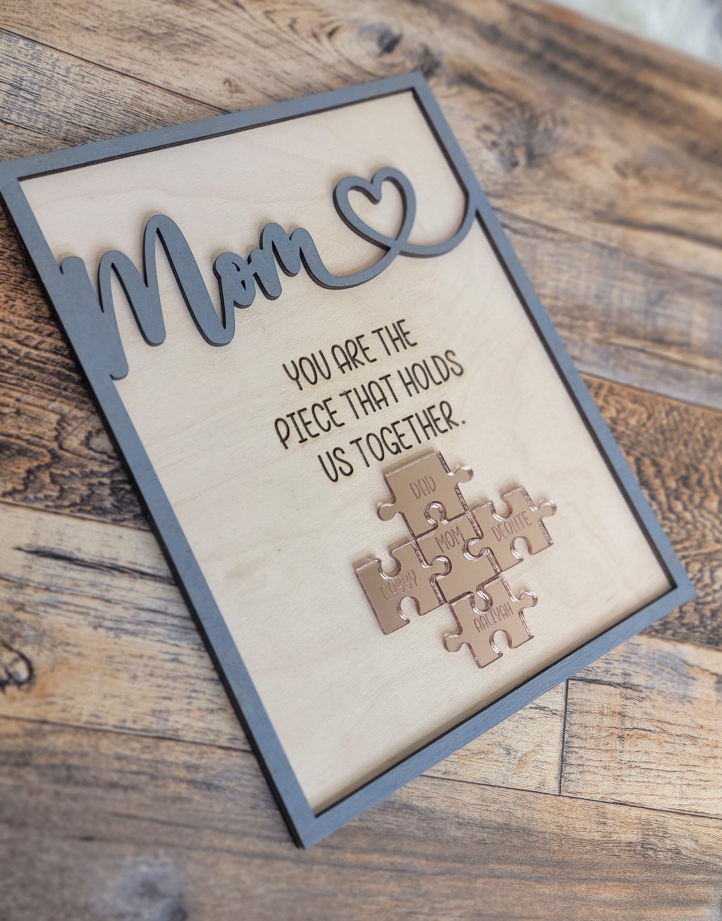 Personalized Mothers Day Puzzle Sign