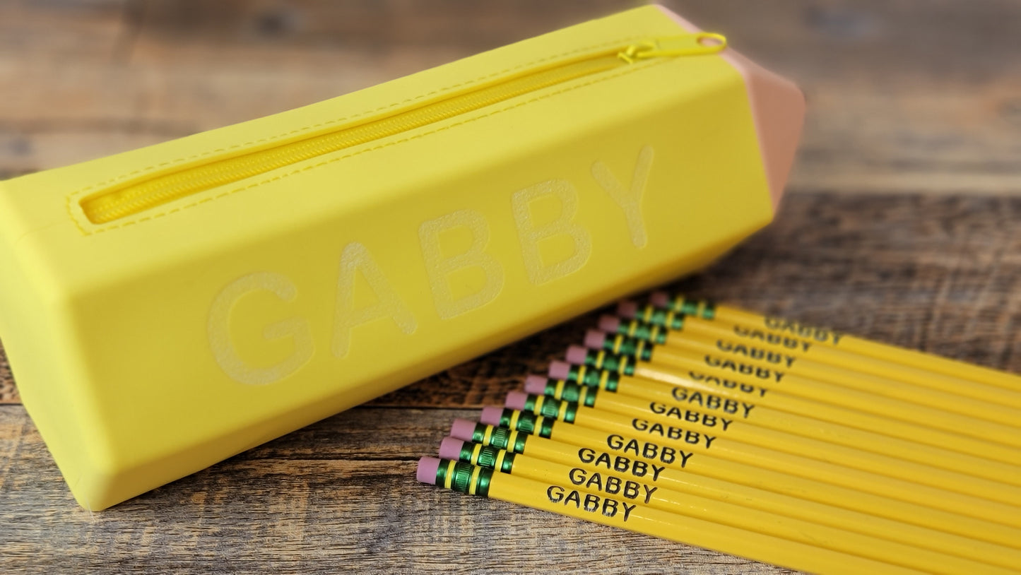 Laser engraved Jelly Pencil Case