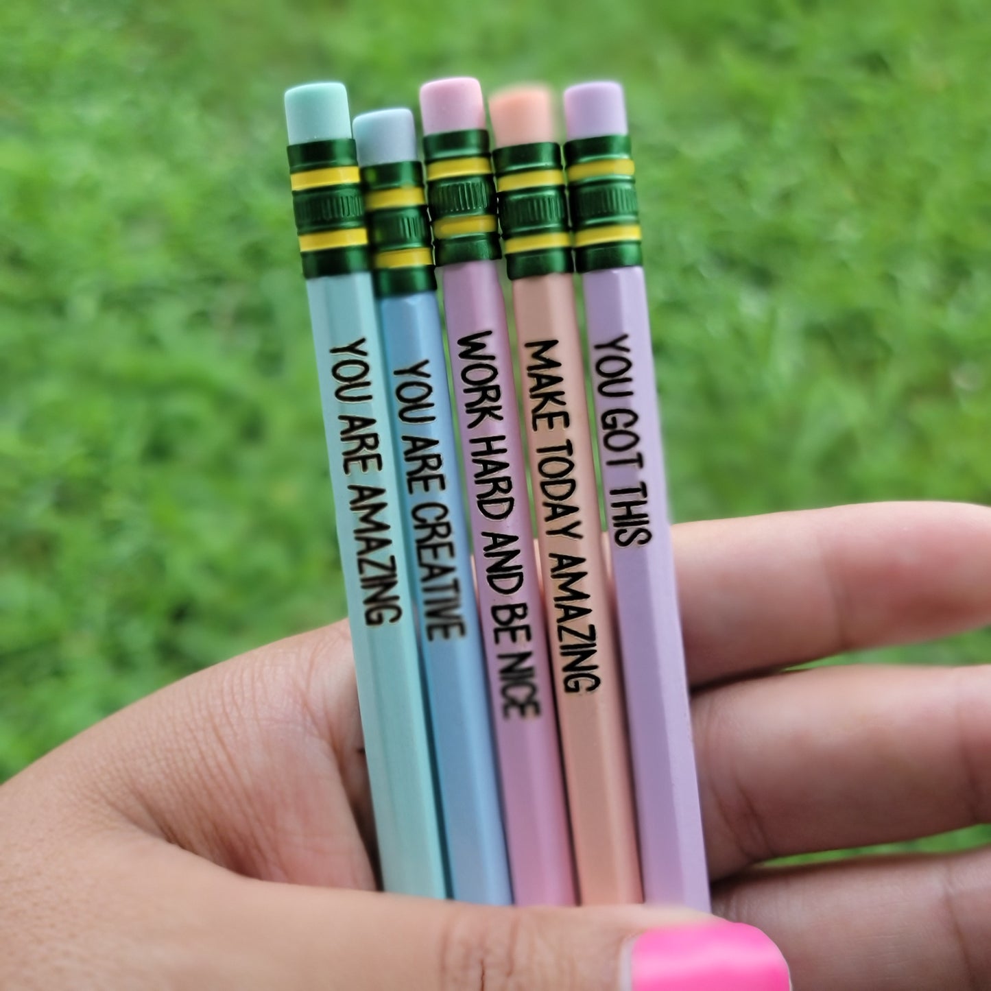 Pastel Laser Engraved Pencils