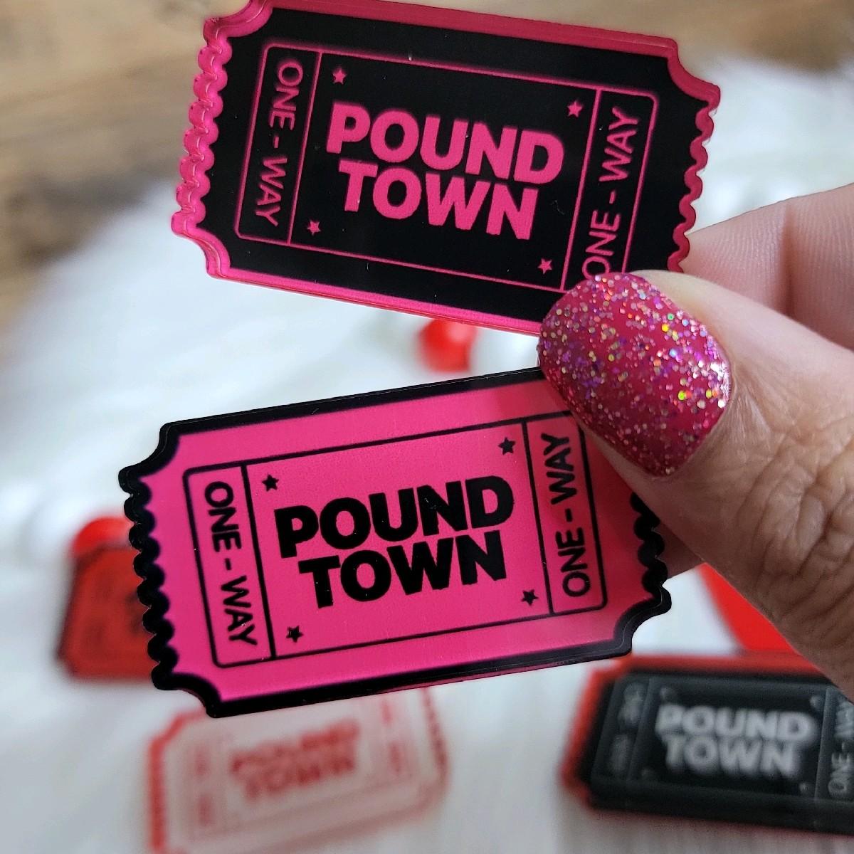 Acrylic Ticket to Pound Town Funny Couples Gift