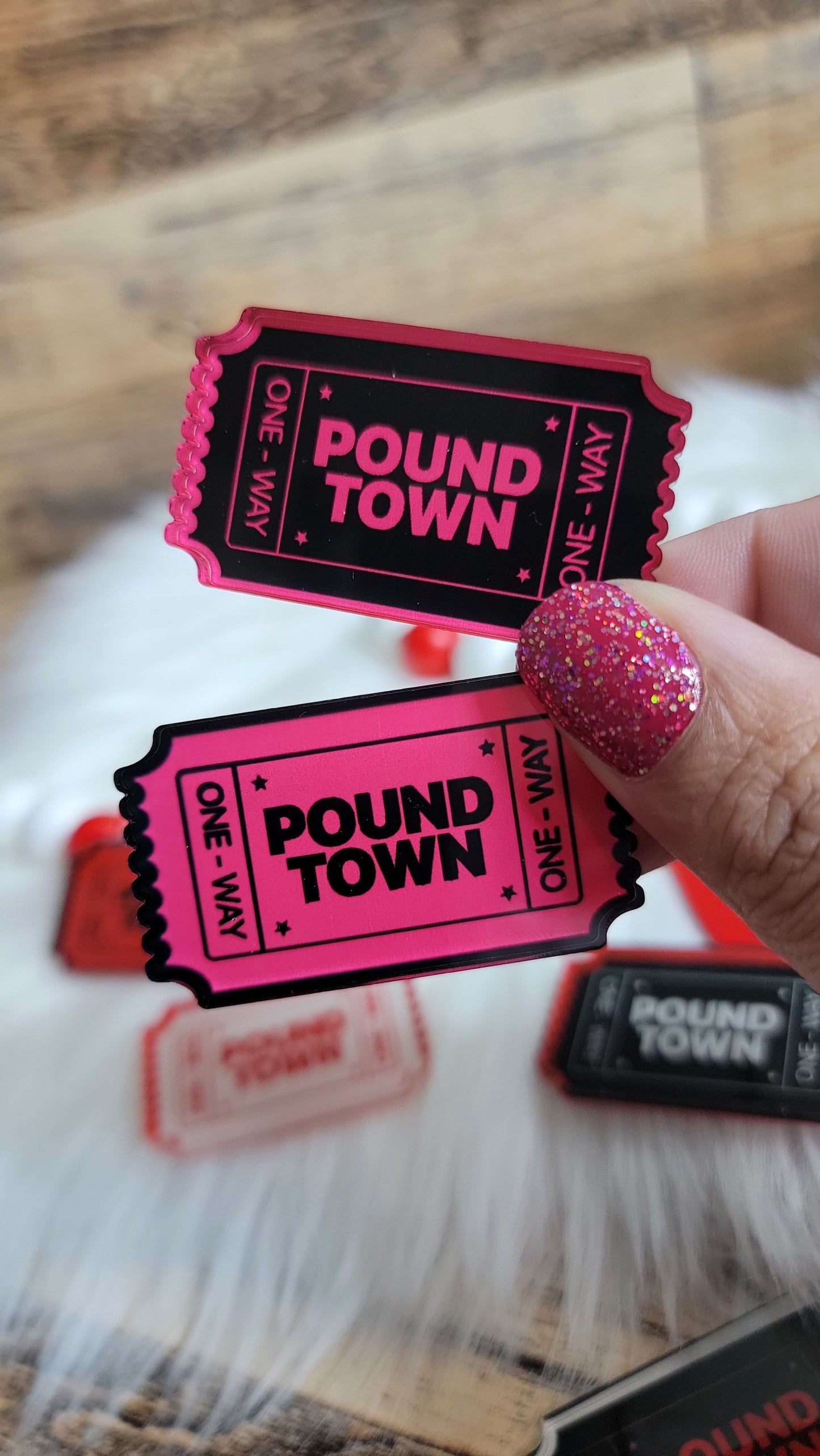 Acrylic Ticket to Pound Town Funny Couples Gift