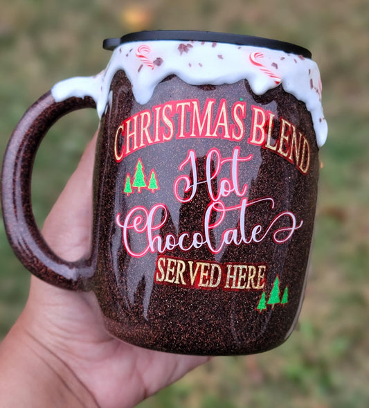 Christmas Blend Hot Chocolate Glitter Mug